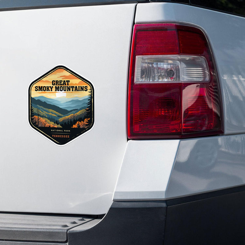 Great Smoky Mountains National Park Sticker - Waterproof Vinyl Decal for Car Bumper, Laptop, Water Bottle, Wall, and Window, Size - 3'' Longer Side Great Smoky Mountains 3'' - longer side