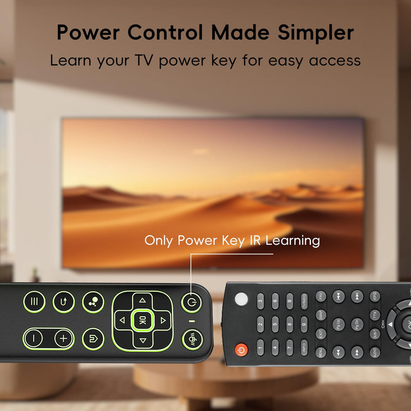 Mini Wireless Keyboard Remote, Bluetooth & 2.4G Air Mouse | 7-Color Backlit Keys • USB-C Rechargeable • QWERTY Keyboard • Android TV, Smart TV, HTPC & Projector Compatible