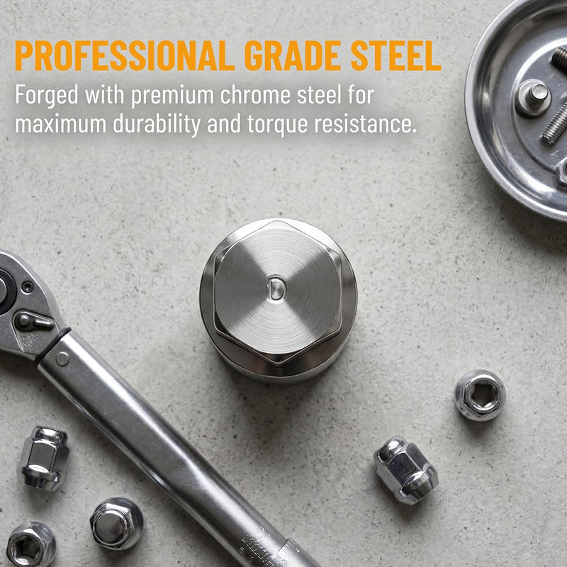 Zpana D Shaped Wheel Lock Key Removal Tool Anti Theft Bolt Adapter | Chrome steel construction, wrench connection design, tire service application, tyre maintenance, automotive repair