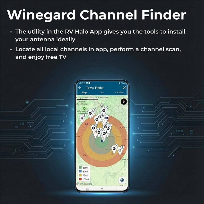 Winegard Indoor TV Antenna FL-5000 – HD Digital Antenna for Smart TV, 35-Mile Range, No Assembly, Dual-Color Ultra-Thin Design, 15' Coaxial Cable, Made in USA 35 Mile Long Range