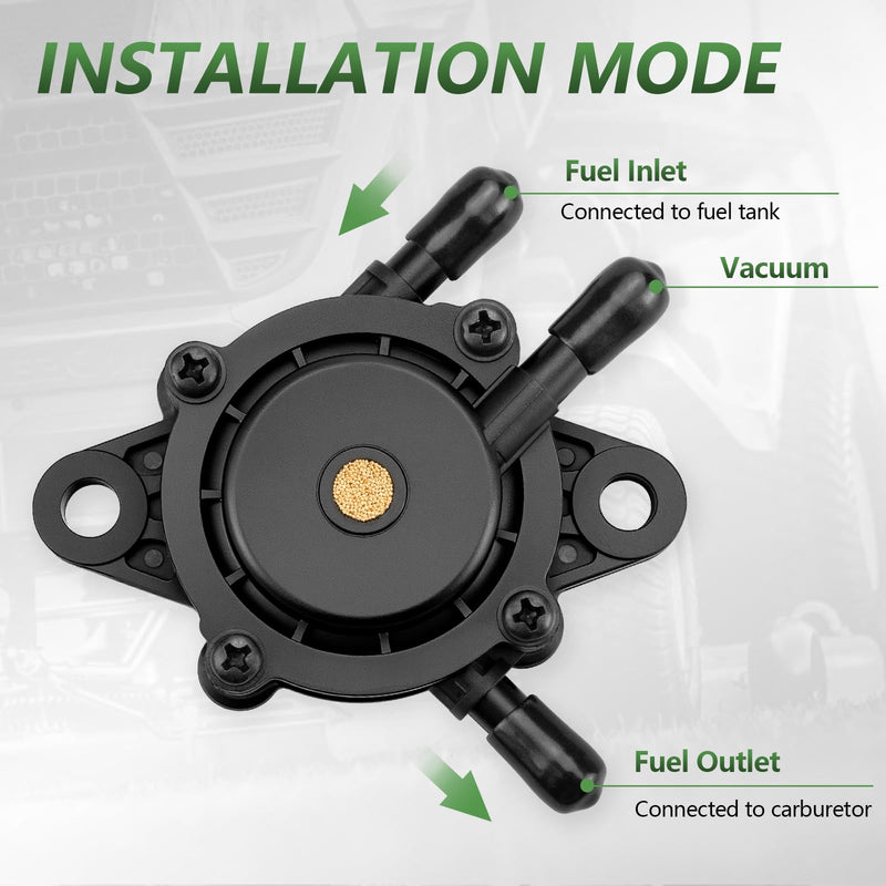 Fuel Pump for Kohler, Vacuum Fuel Pump with Fuel Filter Compatible with Kohler 17HP-25 HP Briggs and Stratton John Deere Honda Yamaha Small Engine Lawn Mower Tractor