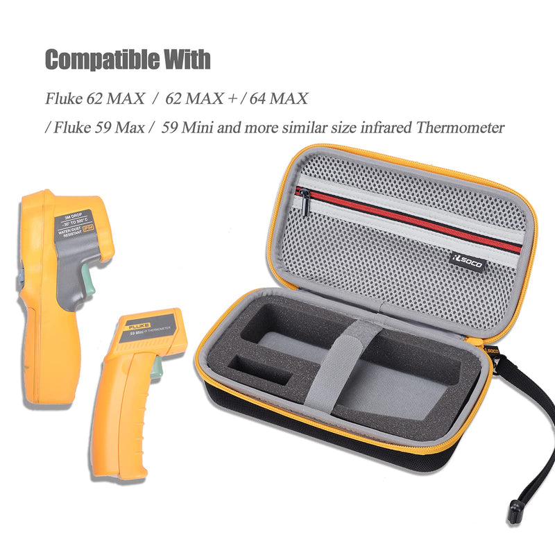 RLSOCO Hard Case for Fluke 62 Max/62 Max+/59 Max+/ST20 Max/59 Max/59 Mini/64 Max/PerfectPrime IR0001 Infrared Thermometer (Case Only) fluke 62/64/59 case