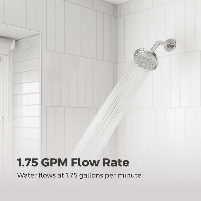 Pfister Universal Shower Head, Shower Arm Not Included, 5-Function, 1.75 GPM, Polished Chrome Finish, 015WS2UT01C Without QuickConnect