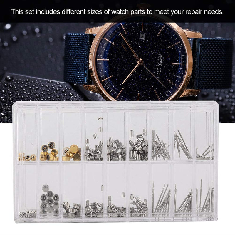 Watch Stem and Watch Crown Spare Parts, Watch Crown Tool, Watch Crowns Repairing Replacement Tool, Professional Watch Crown Tube Steam Set Watch Repairing Accessories Watches Parts