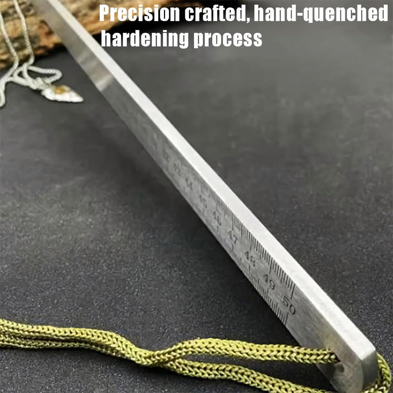 Heavy Duty Ruler, 20 Inch & 50cm, 0.2" Thick Metal Straight Edge with inch & mm Ruler, for Construction, Office, DIY