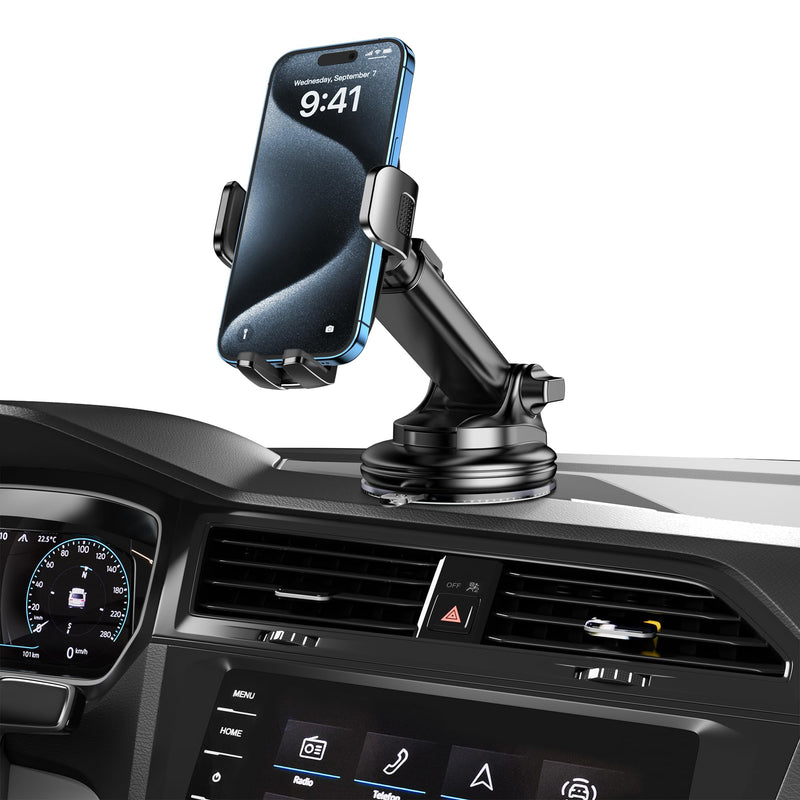 Qifutan Dash Mounted Phone Holders for Your Car Dash Phone Mount for Car Dashboard Air Vent Multi-Mount 3 in 1
