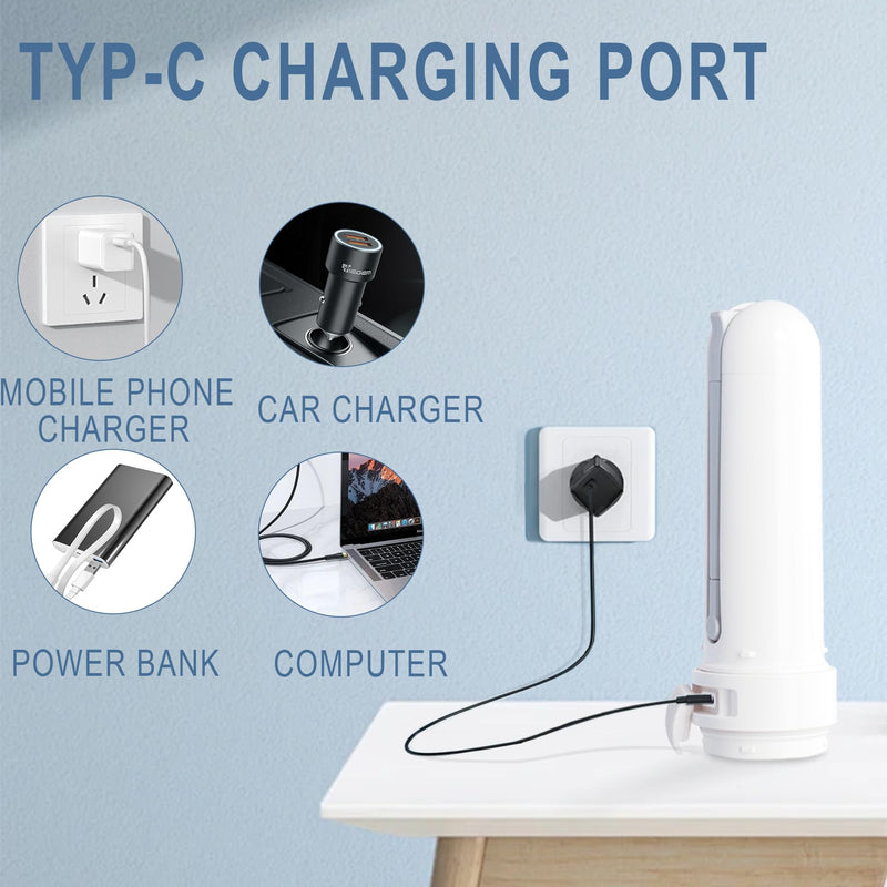Electric Portable Bidet Sprayer with 3 Pressure Modes Green | USB-C Fast Charge for Travel & Postpartum Care