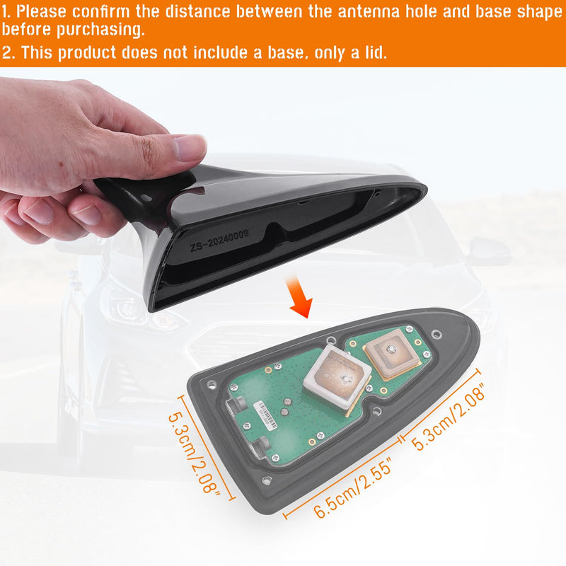 Shark Fin Antenna Cover,Car Roof Antenna Caps Compatible with Hyundai Sonata LF 4Doors Sedan 2014-2019,for Elantra 2011-2016;for Kia Optima 2014-2016,96210-3X100/962102T700ABT (Glossy Black) Glossy Black