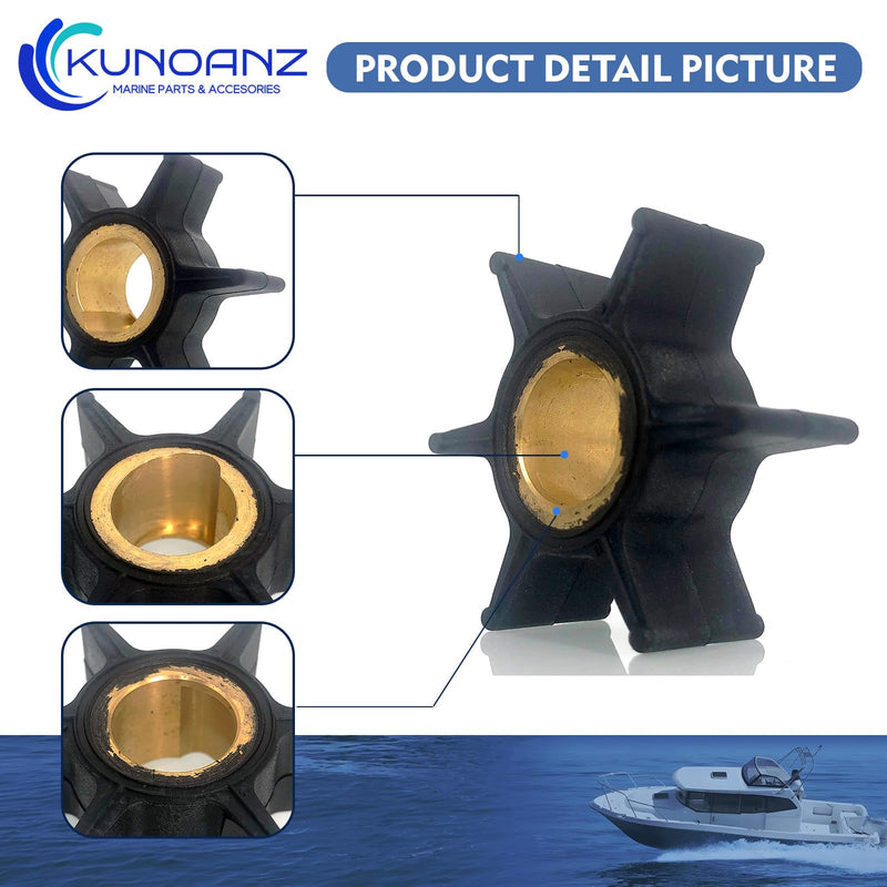 395289 395265 Water Pump Impeller For Evinrude Johnson 20 25 28 30 35 HP 2 Stroke Outboard Sierra 18-3051 0395289 0395265 0777818 20HP 25HP 28HP 30HP 35HP 1985-2010 20 25 28 30 35HP