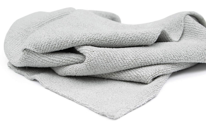 The Rag Company - The Edgeless Pearl - Professional Microfiber Detailing Towel for Ceramic Coating, Leveling & Sealant Removal, Scratch-Free & Tagless, 320gsm, 16x16 inches, Ice Grey - 12-Pack 12 Pack