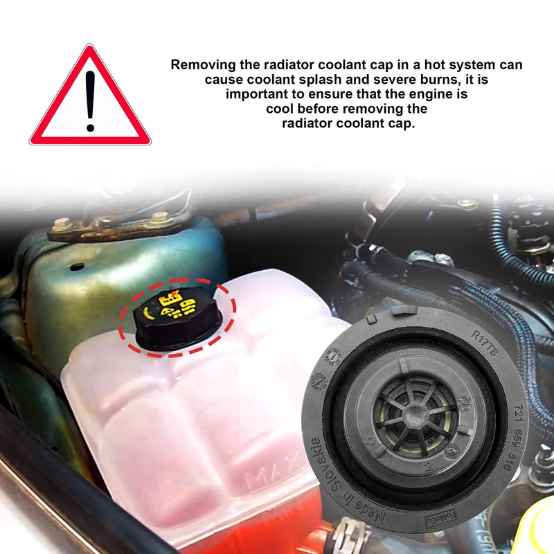 Engine Coolant Reservoir Cap Fits for Ford Mustang Gt F150 V6 V8 Lincoln MKZ 2015-2021 Escape 2013-2019 Land Rover Volvo 2020-2021 Coolant Overflow Caps Cold Case Radiator Cap Replacement DG93-8101-AA