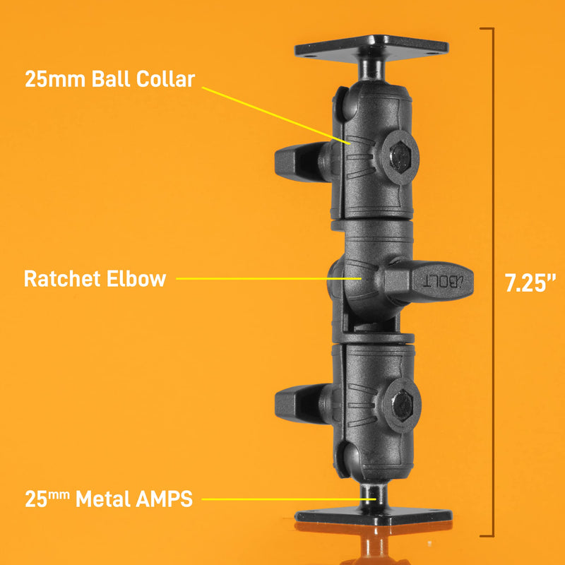 iBOLT Phone Lock'n Dock Phone Drill Base Mount Composite for POS & Trucks