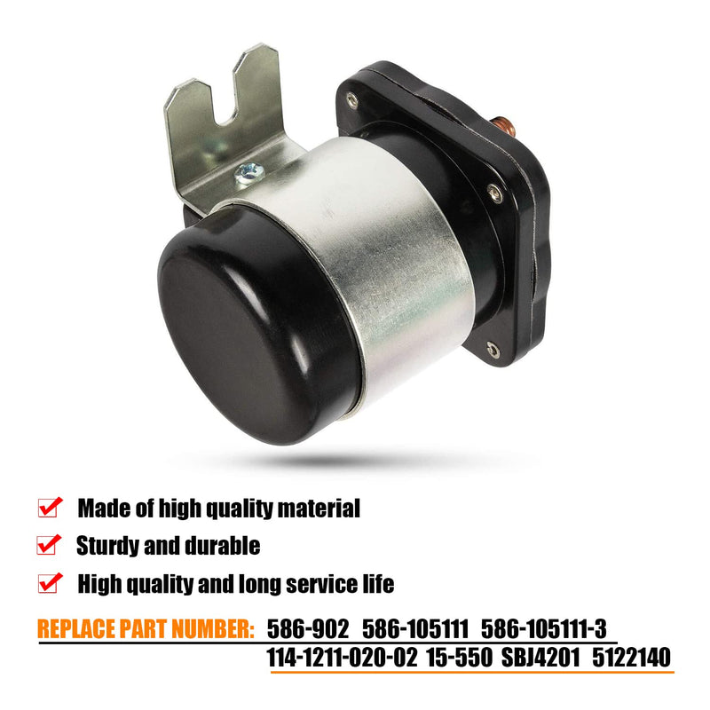 RANSOTO 586-105111 586-902 Solenoid Contactor 4 terminal 12V DC 200A Compatible with Trombetta 114-1211-020 114-1211-010 White Rodgers Replace 15-550 SO51221 SBJ4201
