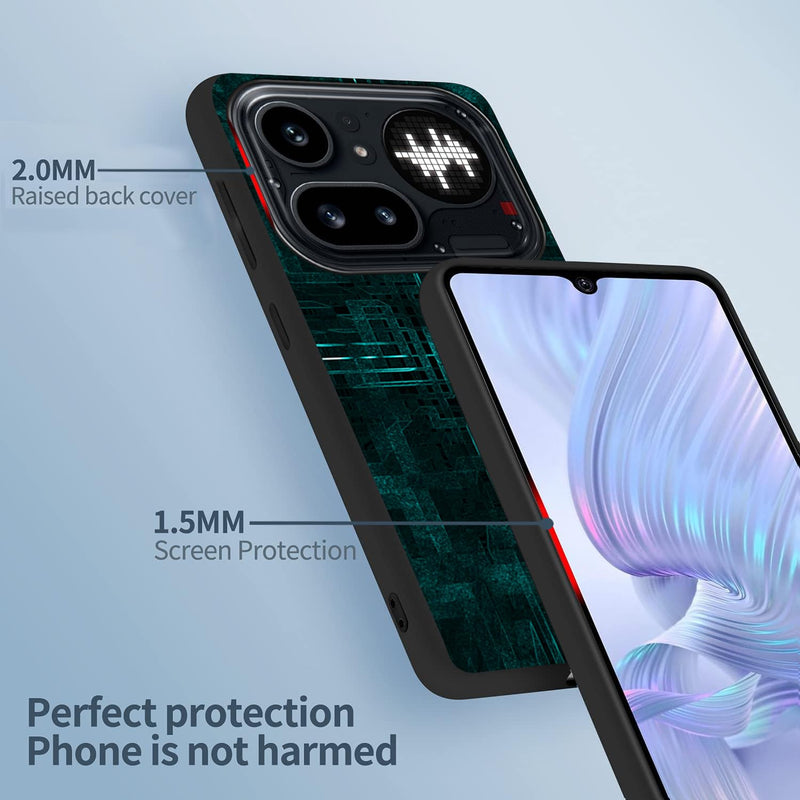 Flexible TPU Case for Nothing Phone (4a) Pro, Slim Fit Lightweight [Technology Line Pattern Art Painting] for Men | Soft Rubber NothingPhone 4a Pro Cover 6.83" Case Shockproof Drop Protective Technology Lines