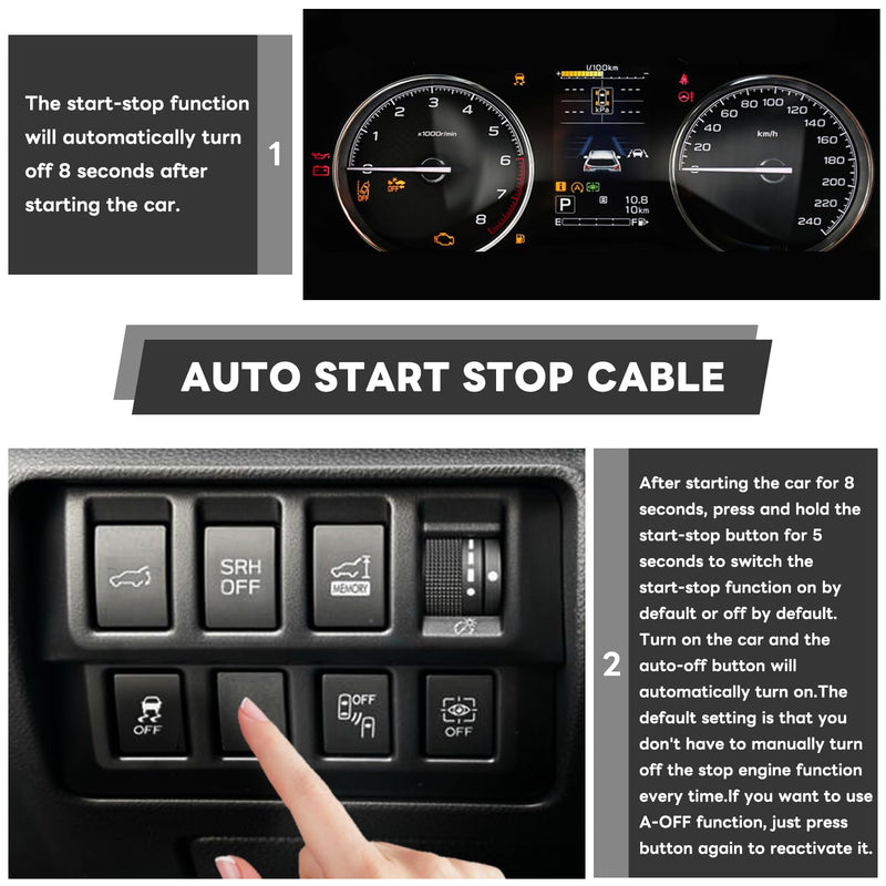 Auto Start Stop, A-Off Disabler/Delete/Disable/Eliminator for Subaru Forester Crosstrek 2019 2020 2021 2022 2023 and Outback Legacy 2015-2019