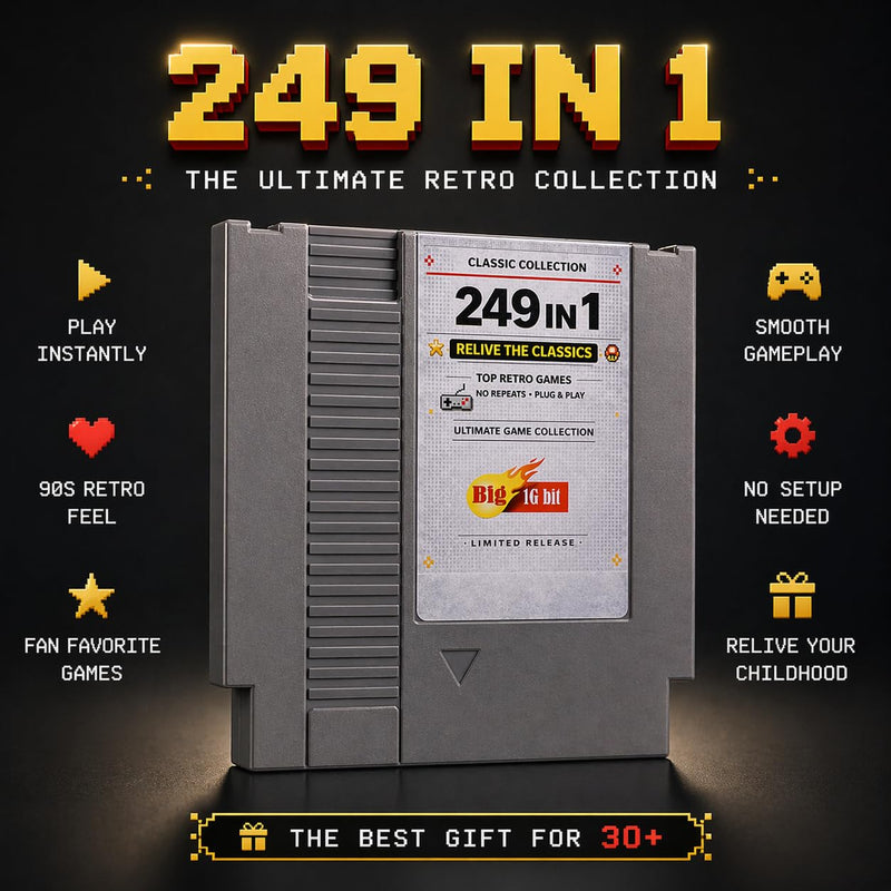 249 in 1 Super Cartridge Multicart compatible with NES Collection games
