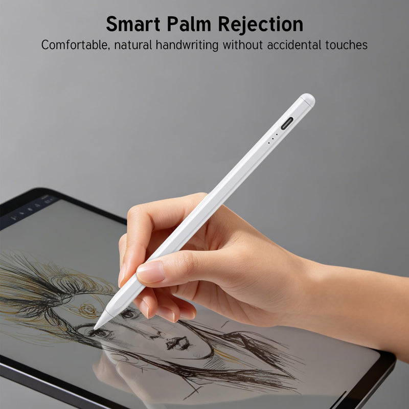 Pencil for Apple iPad A16 10th Generation, 2X Fast Charge Stylus Pen for 2026-2018 iPad A16/11, Air 11/13 M3/M2/5th, Pro 13/11/M4/12.9, Mini A17 Pro/6/5th Palm Rejection Tilt Sensitivity White