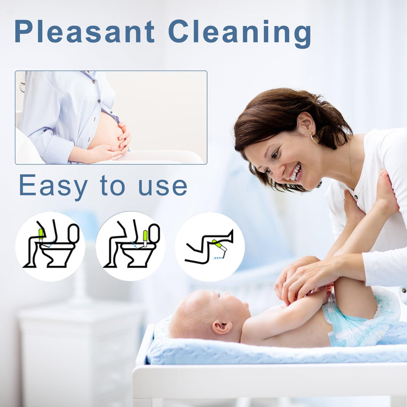 Electric Portable Bidet Sprayer with 3 Pressure Modes Green | USB-C Fast Charge for Travel & Postpartum Care