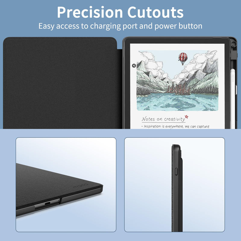 MoKo Case for 11" Kindle Scribe 3rd & Scribe Colorsoft 2025, Denim Black | with Pen Holder, Lightweight Shell Sleek Cover, Auto Wake/Sleep, Slim & light weight