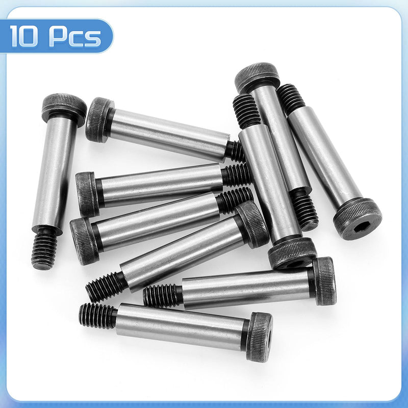 uxcell Alloy Steel Hexagon Socket Head Shoulder Screws Bolts, 2" Shoulder Length, 1/2" Shoulder Dia, 3/8-16 UNC Thread, 10pcs 2" x 1/2" 10