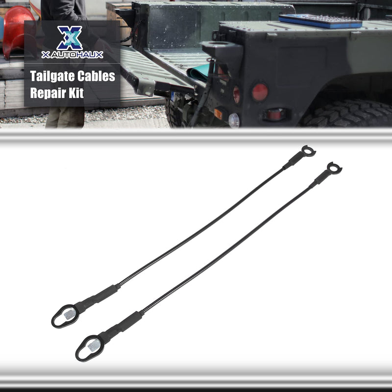 X AUTOHAUX Pair Rear Tailgate Cables Lift Gate Support Straps Pickup for Dodge for Ram 1500 2500 3500 55276074AC