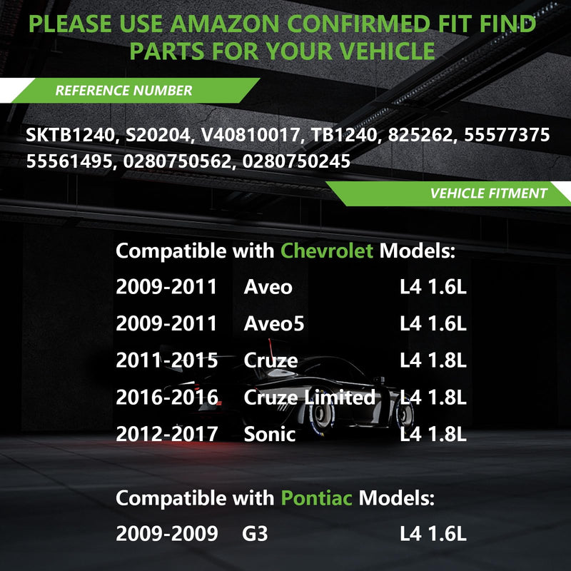 Electronic Throttle Body Assembly Fit for 2009-2017 Chevrolet Sonic Cruze Aveo Aveo5 Cruze Limited, 2009 Pontiac G3, 1.6L 1.8L L4 Engine, Replace # S20204 55561495 55577375 TB1240 825262 0280750562