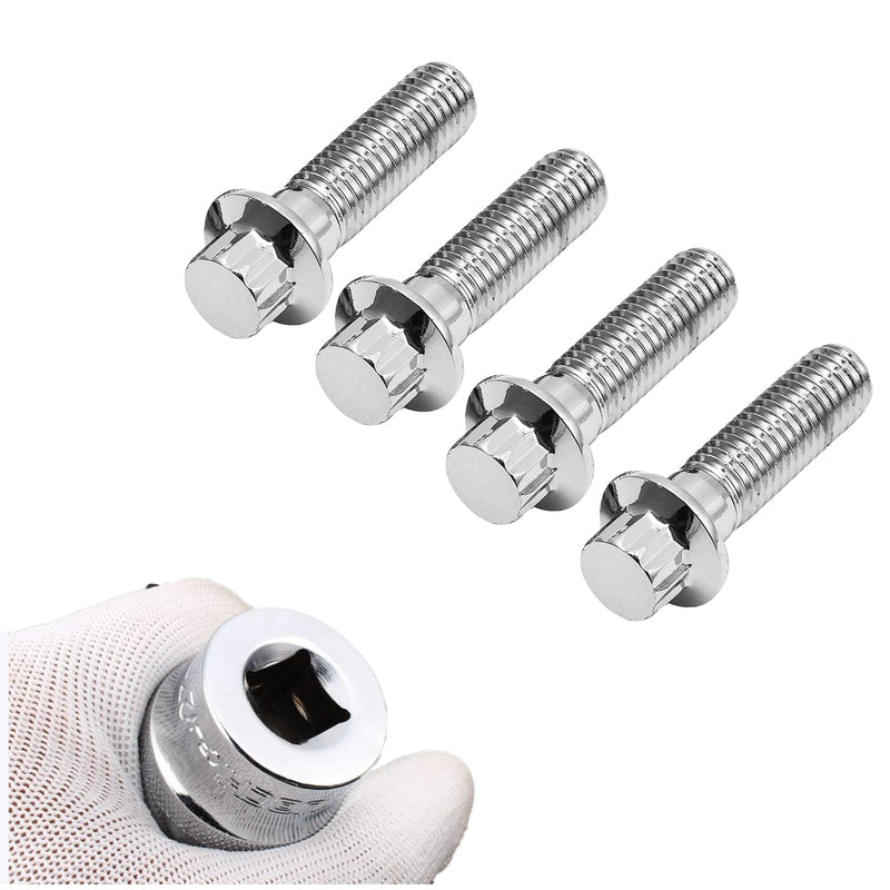 Front Brake Caliper Bolts, M10x1.5 Metric Bolt for 2004-2024 Harley Sportster 883 1200XL 48 72, Softail Dyna Touring Road Glide Road King Street Electra All Models, Includ Installation Tools (4) 4