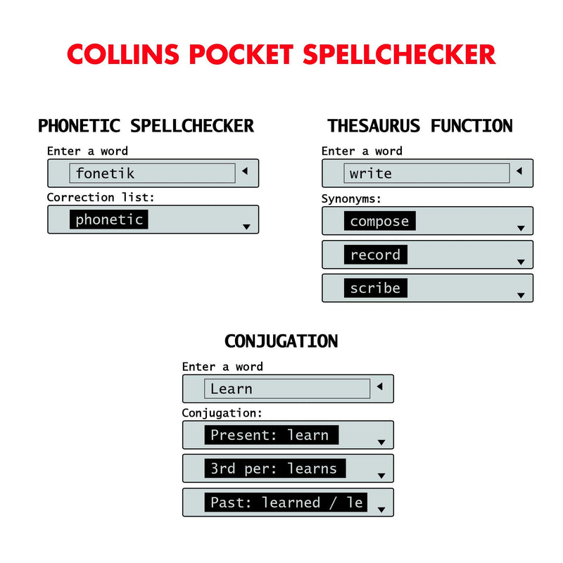  [AUSTRALIA] - LEXiBOOK - Collins Electronic Pocket Spellchecker with Battery, Blue/White, DC753EN