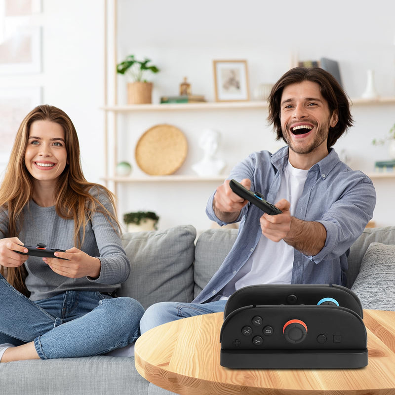 Mini Charger Dock for Switch 2 JoyCons Gaming Controllers - -JoyCons Remote Docking Charging Station Accessories (Black)