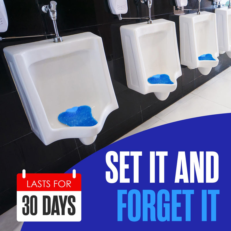 Houseables Urinal Screen Deodorizer, Urinal Cakes, Urine Splash Guards, Urine Screens for Men Bathroom, Janitorial Deodorizers, Odor Eliminator Mats, Toilet Splash Guard, Pee Pads, Scented, 10 Pack Blue