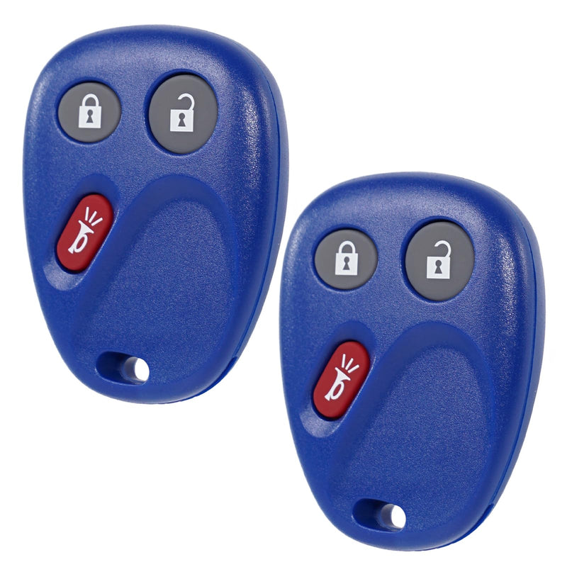 Keyless Entry Remote Control Key Fob Replacement Fits for GMC Sierra 1500 2500 HD Yukon XL 1500 Chevy Silverado 1500 Suburban Tahoe Hummer H2 Pontiac Torrent Saturn Vue 2003-2006 LHJ011 Blue