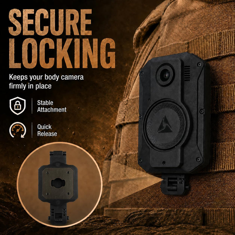 Single Body Camera Mount Compatible with Axon Body Camera 2/3/4, Lightweight ABS & Stainless Steel Holder, Portable Uniform Wear Mount Bracket Single