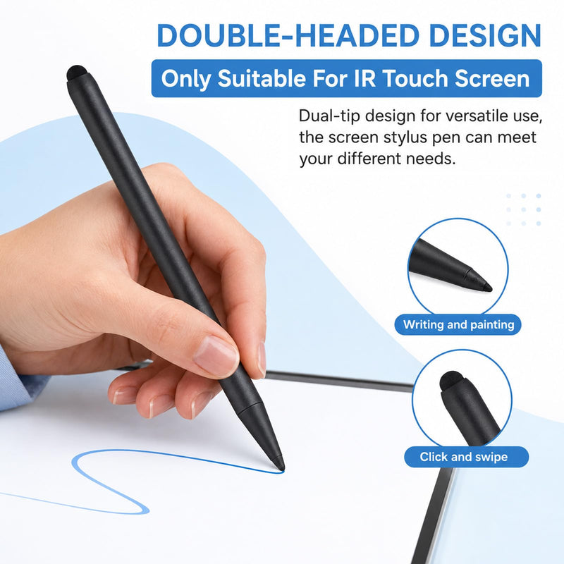 2 PCS Touch Screen Stylus, 2 in 1 Digital Pen, High Sensitivity Smart Board Pens for Infrared Touch Screen Only