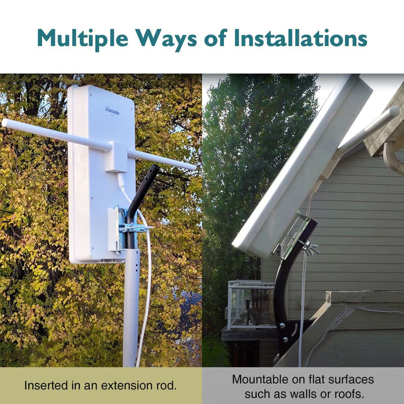 ANTOP Adjustable Attic Antenna Mount - Outdoor TV Antenna Mounting Pole Universal Mount Brackets - Easy Installation, Solid Structure, Weather Proof