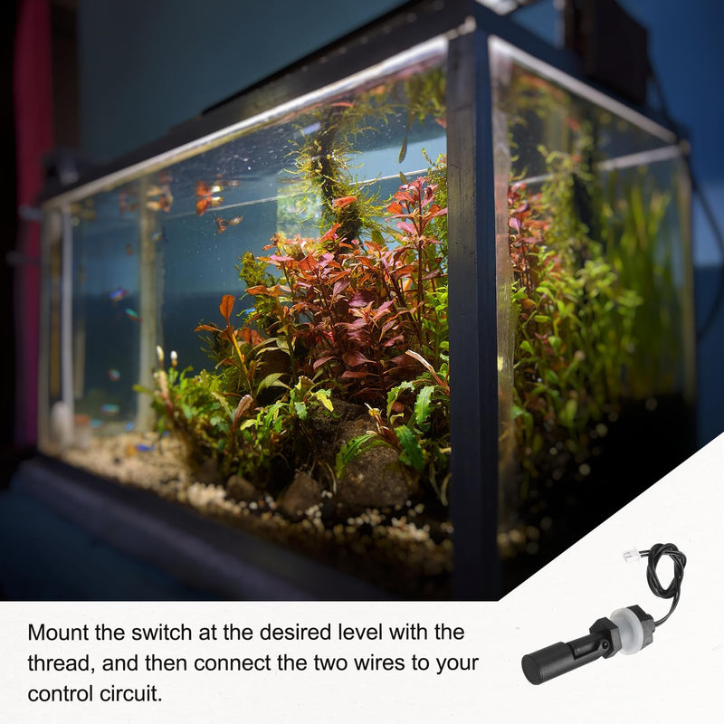 MECCANIXITY 2 Pack PP Float Switch 1/2NPT Plastic Liquid Level Sensor, Fish Tank Water Float Controller Sensor Switch with 84cm Rod for Smart Toilet Solar Tank Pool Pump Liquid Control