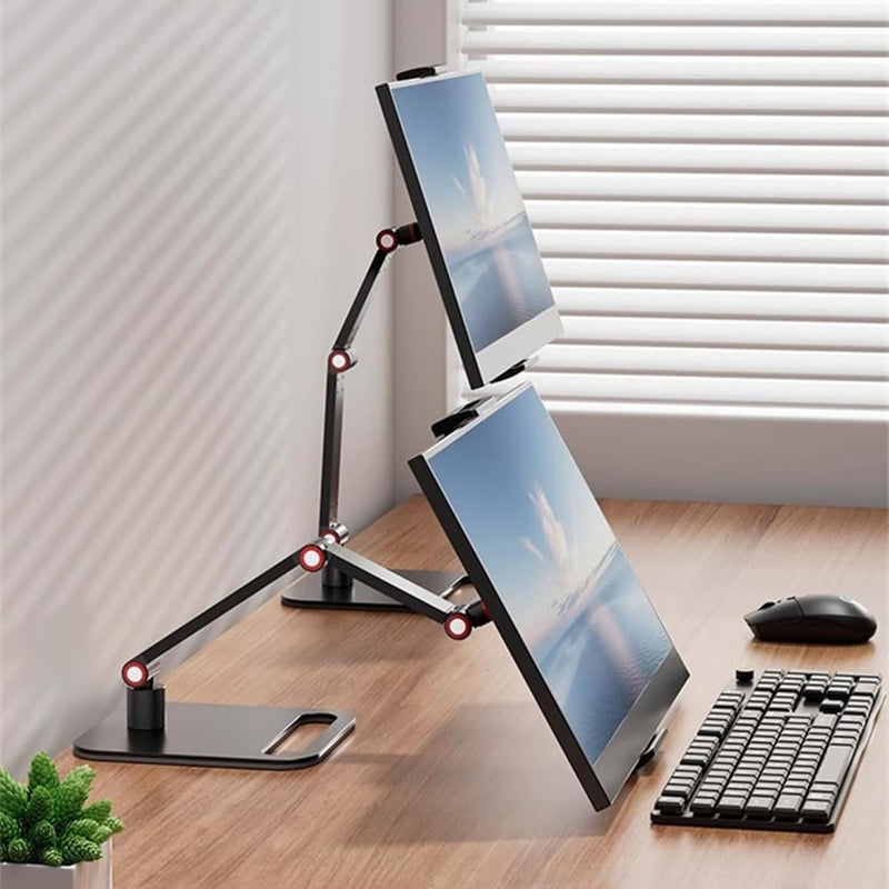 Upgrade Height Portable Monitor Stand for 4-17.3 Inch Screen, Tablet Stand Holder for iPad,Kindle, VESA Mount Monitor Stands, Universal Expandable Display Base Height Adjustable Up to 16.5''