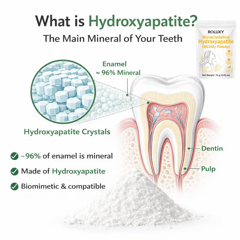 100% Pure Microcrystalline Hydroxyapatite Powder 75g (2.65 oz) | Non-Nano Micro crystalline hydroxyapatite Powder for Teeth | DIY Formulations | unflavored Mcha Crystals 75g (2.65oz)
