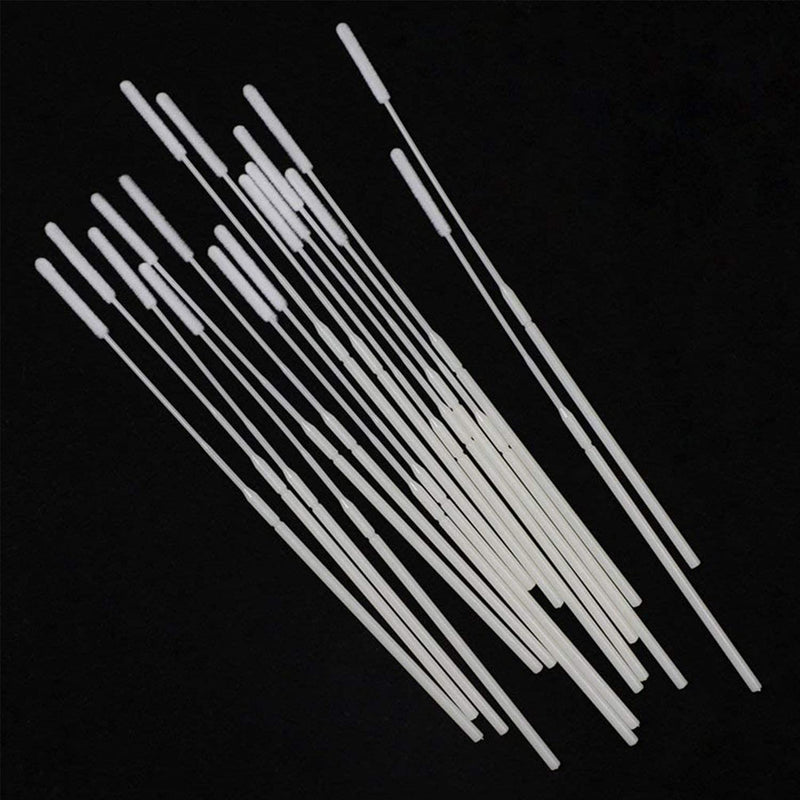 500 Pack Nasopharyngeal Nylon Specimen Flocked Swab, Nasal Swabs Sterile Nasopharyngeal Swab Individually Wrapped, Nylon Flocking Tip ABS Handle Flocked Swab for Sampling 500