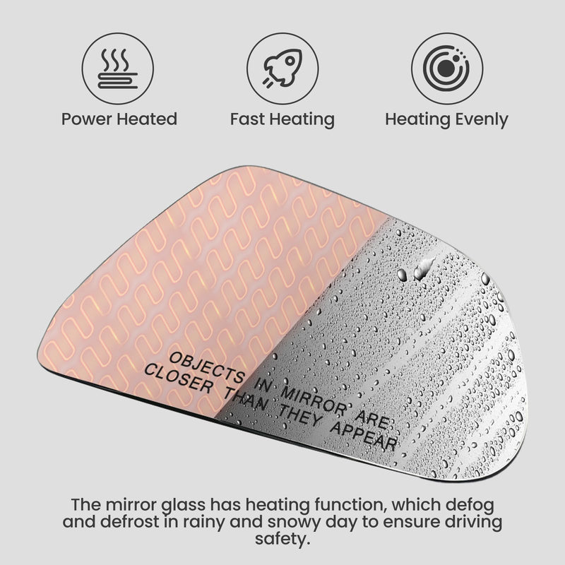 Passenger Side Mirror Replacement For Tesla Model 3 2017-2023 – Mirrors for Tesla Model 3 W/Backing Plate- Side Mirror for Tesla Model 3 Accessories Right (Passenger Side)
