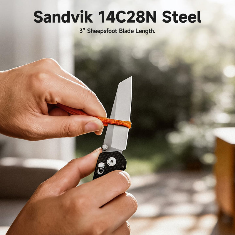 NEXTOOL Knight K40 Folding Pocket Knife,EDC Multitool with 3" 14C28N Steel Blade and G10 Handle,Axis Lock,Bits Adjustable 180°,Multi tool knife for Cmping,Hiking,Survival,Gifts for Men Pocket Size