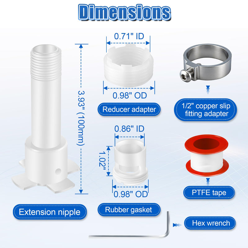 Enhon 3 Handle Shower Faucet Set Compatible with Pfister Verve Bath Tub Tool, Shower Knob and Bathtub Faucet Fits 1/2'', 3/4'' IPS Connection With 4 in 1 Spout Adapter Assembly Tool(Brushed Nickel) Brushed Nickel