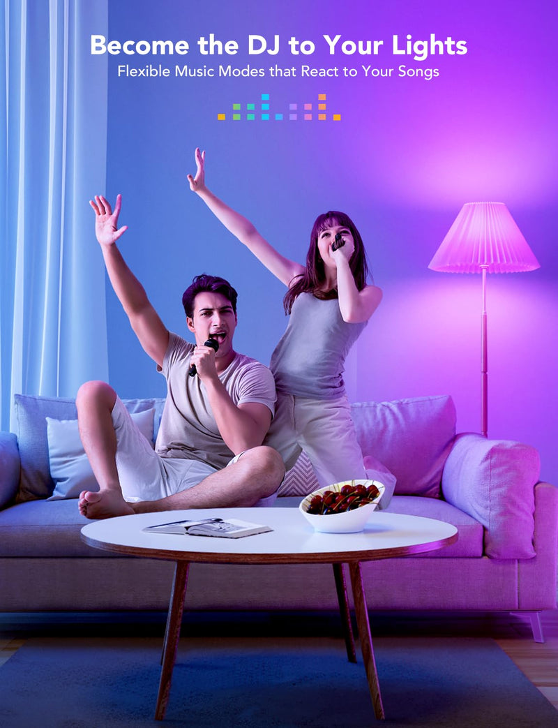 Govee Smart Light Bulbs 1200 Lumens, Color Changing Light Bulbs RGBWW Dimmable, Works with Matter, Alexa and Google Assistant, 12W 85W Equivalent A19 LED Bulbs for Bedroom Living Room, 2 Pack