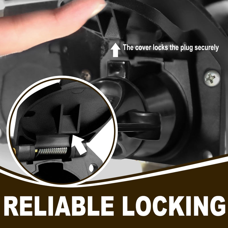 Agrieyes Premium 7 Pin to 6 Pin Trailer Light Adapter, 7 Way to 6 Wire RV Blade Trailer Plug, Trailer Connector for Pickup Truck RV Black-2