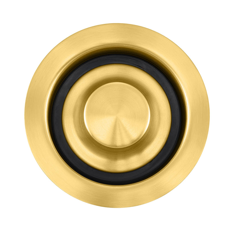 Luxier GD02-G Kitchen Sink Garbage Disposal Flange and Stopper in Brushed Gold