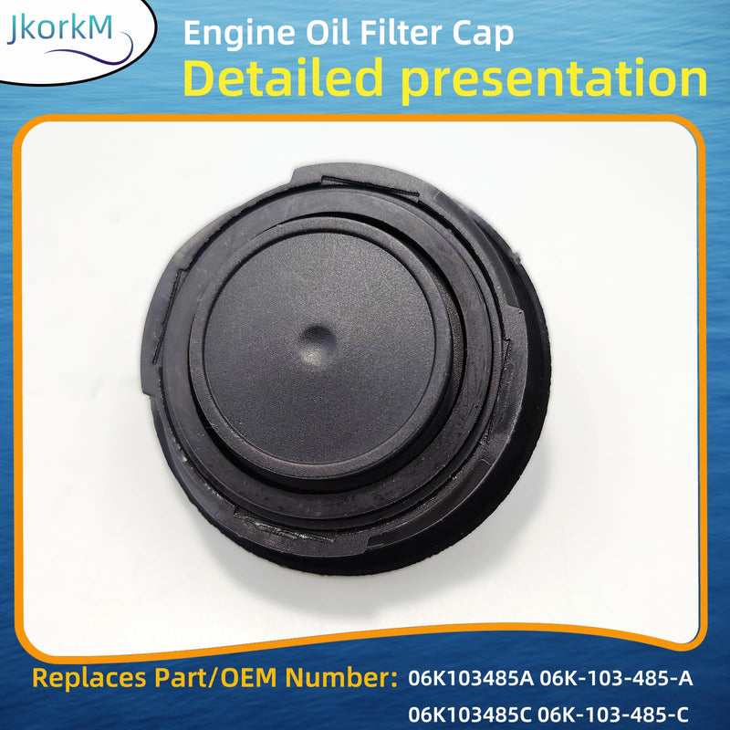 06K103485C Engine Oil Fill Cap Compatible With Volkswagen - Fits For VW Volkswagen Beetle CC Passat Jetta Tiguan, Replaces OEM 06K103485C 06K 103 485 C 06K-103-485-A 06K 103 485 A