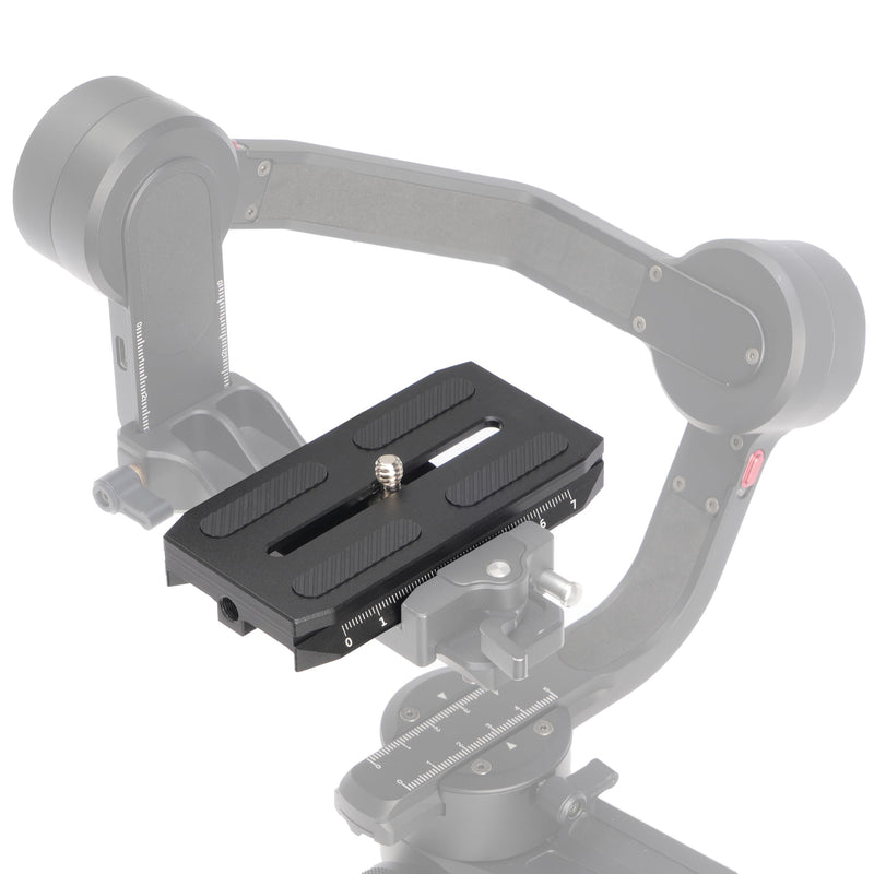 Fotga Camera Quick Release Mount Plate for Zhiyun Crane 2 3 LAB Weebill 2 3 Weebill-S Gimbal Stabilizer,Compatible with Manfrotto 501HDV 503HDV 701HDV MH055M0-Q5 Tripod Ball Head as 501PL Plate