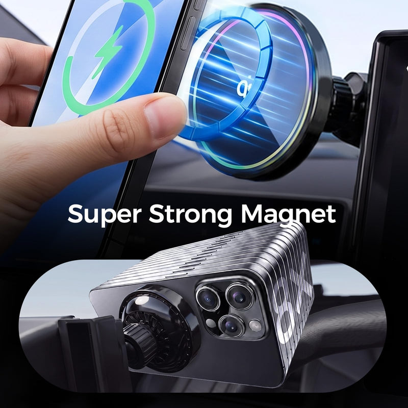 Custom Fit Qi2.2 25W Magnetic Wireless Car Charger Mount for 2026 Toyota RAV4 (10.5in) [Upgraded Cooling Fan Fast Charging Phone Holder],For MagSafe Compatible,Dashboard Phone Mount,Car Accessories