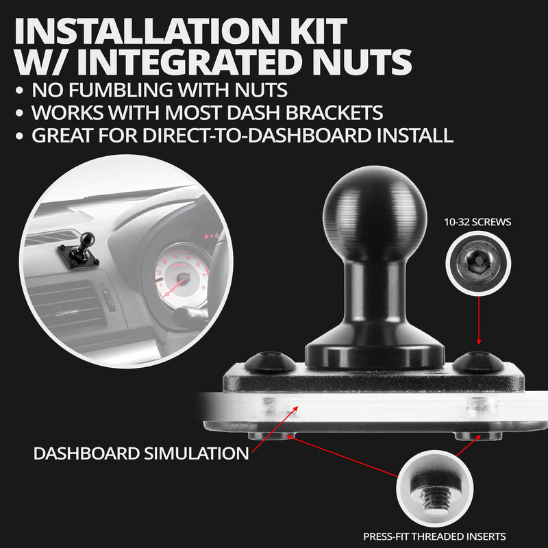 Tackform Industrial Metal Drill Base Tablet Mount [Enduro Series] - iPad Holder for Wall or Truck. ELD Mount | Compatible with iPad Mini, IPad Pro 12.9, Galaxy S, Surface Pro & Switch