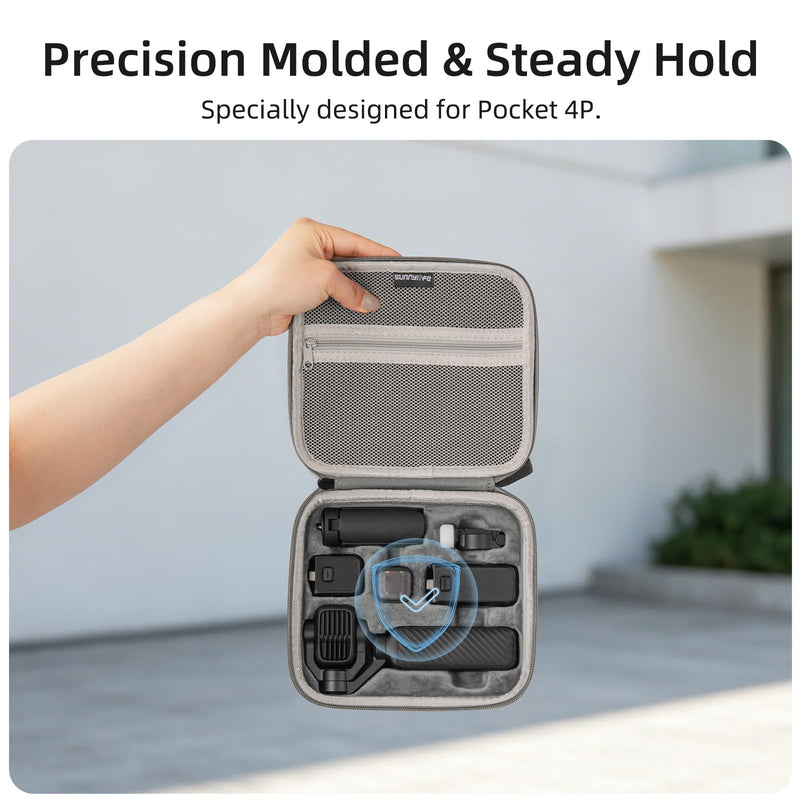 Osmo Pocket 4P Case, Storage Bag for DJI Osmo Pocket 4P Accessories | Creator Combo / Mic 3/Mini 2 / Fill Light / Osmo FrameTap Remote Control / Battery Handle / Vlogging Camera and Accessories