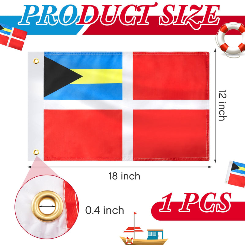 Irenare 2 Pcs Bahamas Flag Bahamas Courtesy Boat Flag Safety Polyester for Vessels Registered Visiting Foreign Waters (12 x 18 Inch) 12 x 18 Inch